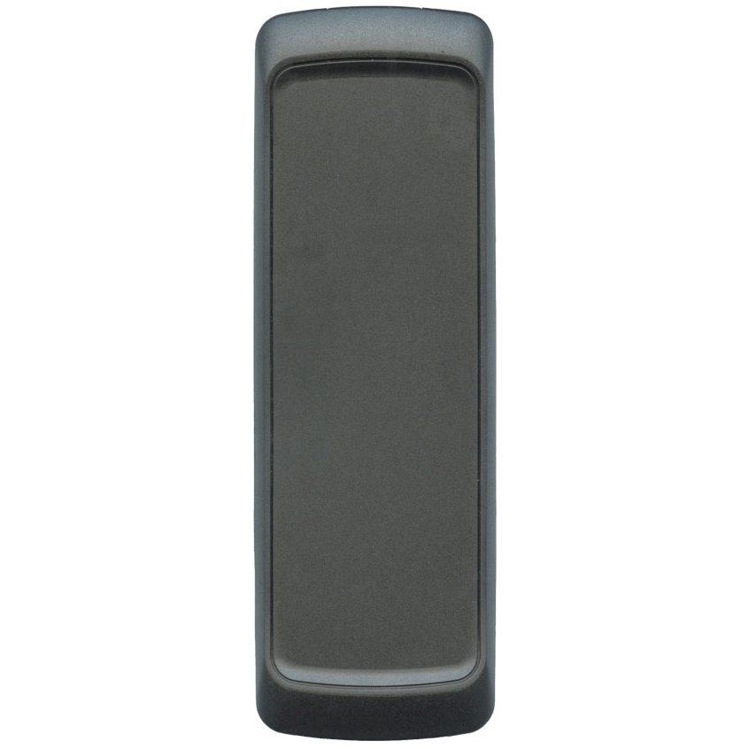 A dark gray rectangular object with a slightly raised border, likely the Anderic RRXRT112 Remote Control made for seamless Vizio TV compatibility.