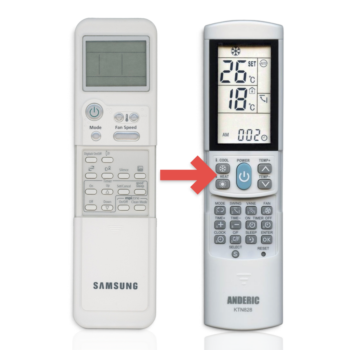 Control remoto del aire acondicionado Samsung ARH1362