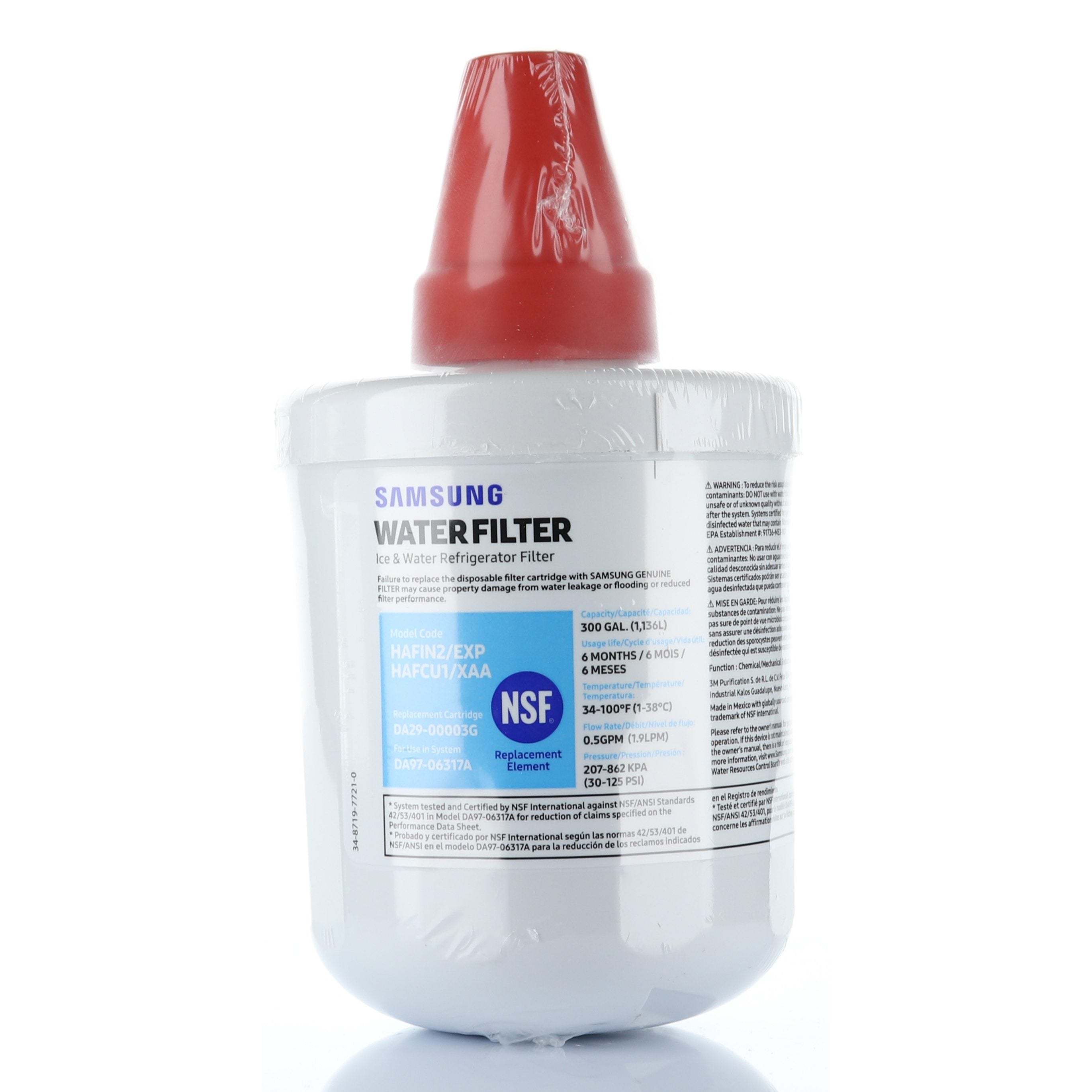 Filtro de agua para refrigerador Samsung HAFCU1/XAA