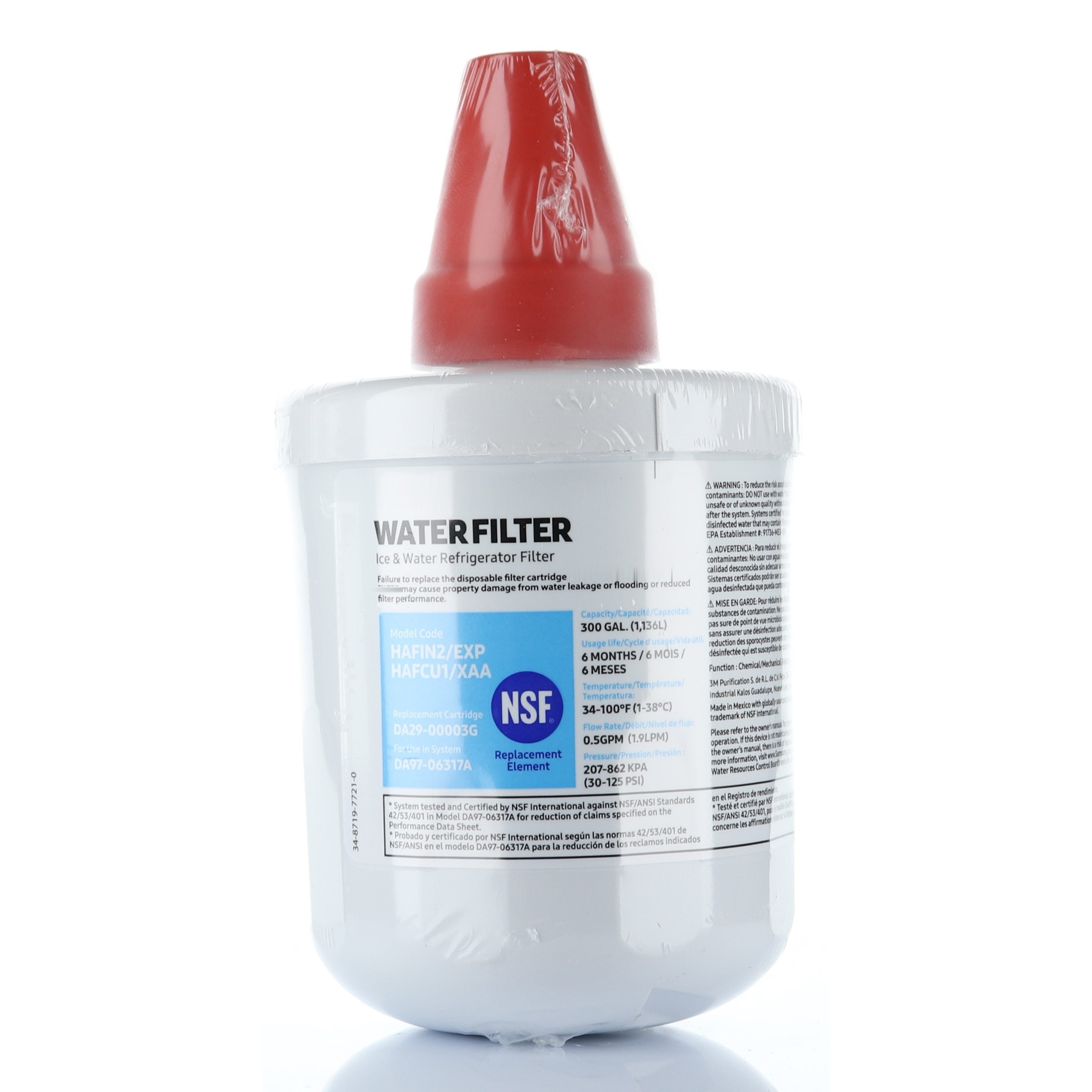 Filtro de agua para refrigerador Samsung HAFCU1/XAA