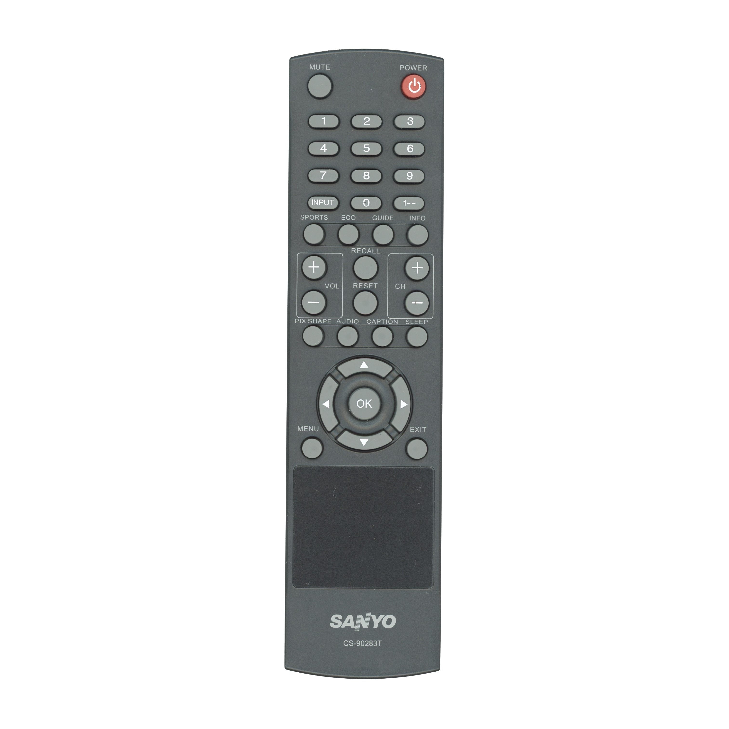 Remote Control For Sanyo TV Models DP42410, DP55441, DP32242, DP46142 - CS-90283T