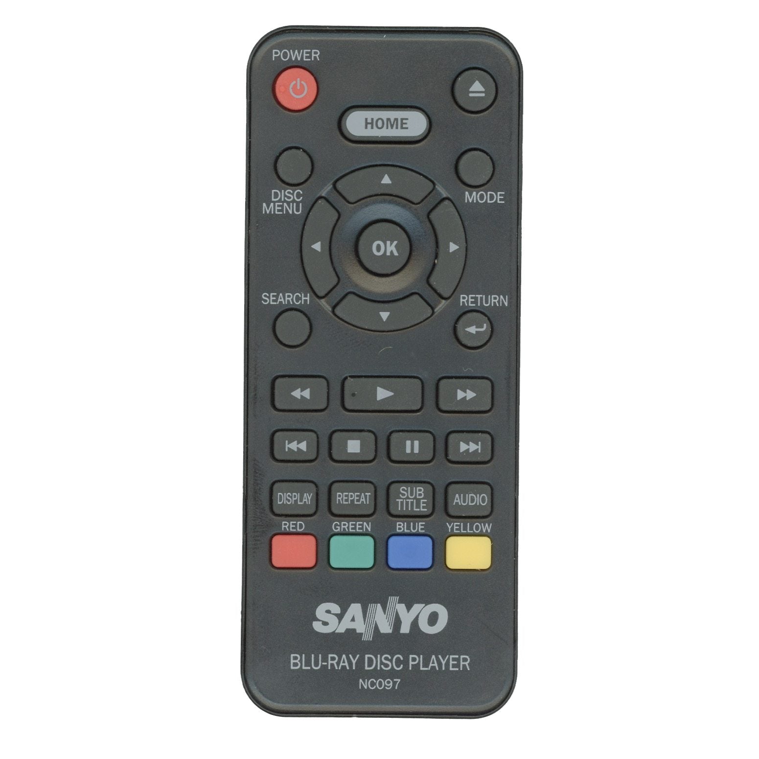 Sanyo NC097 Blu-Ray Disc Player Remote Control - NC097UL