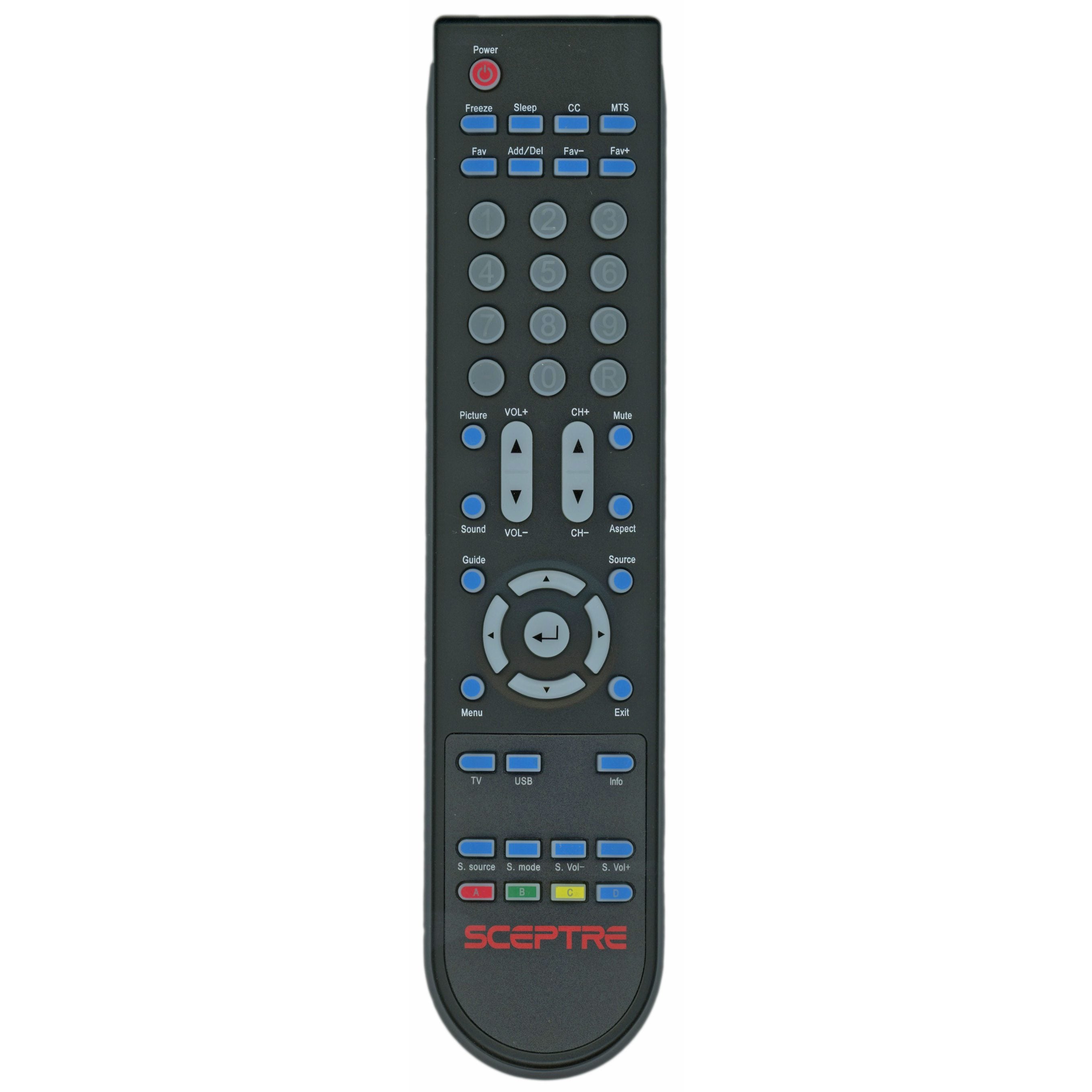 Télécommande TV Sceptre KR007B008