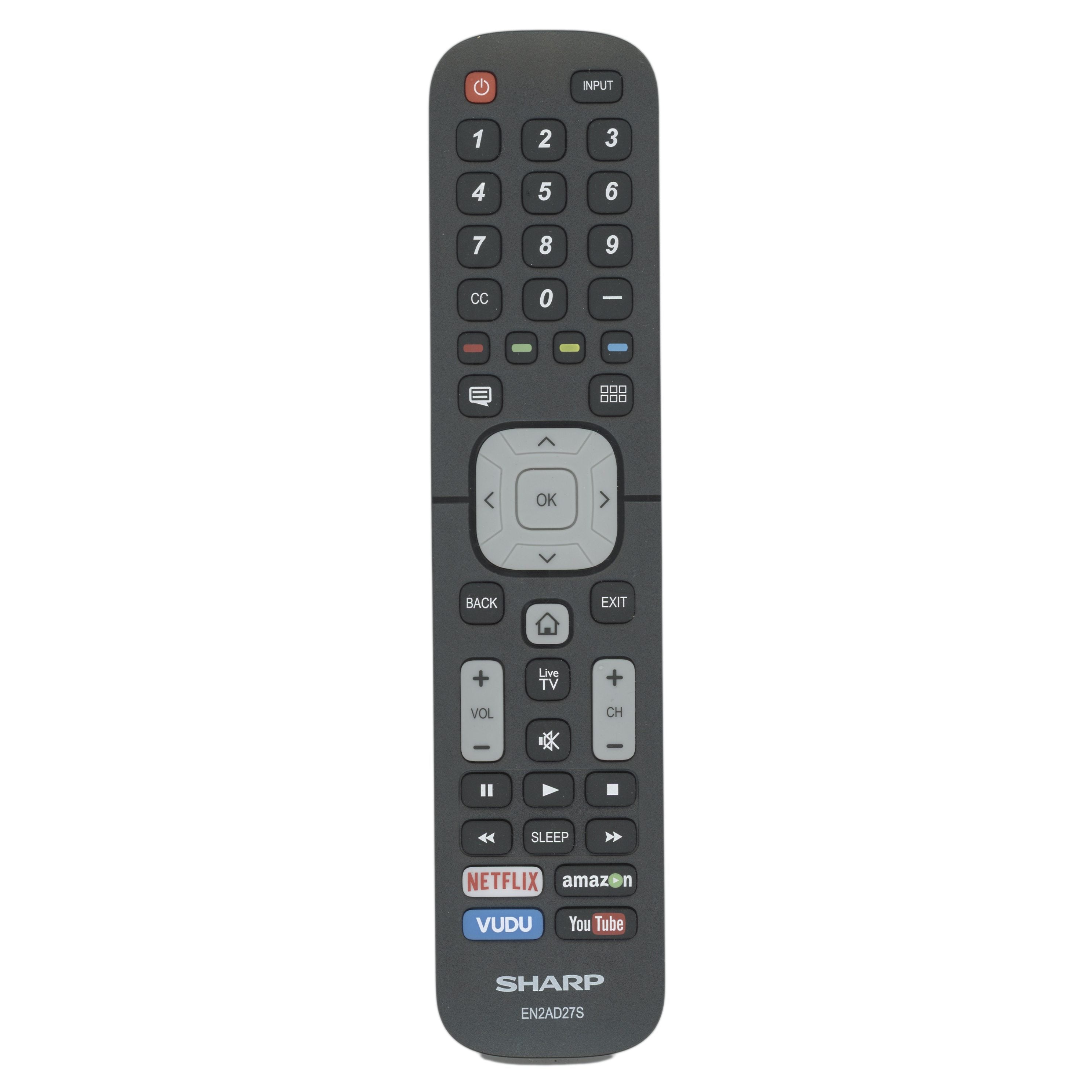 Sharp EN2AD27S Smart TV IR Remote Control for Select LED Models - EN2AD27S