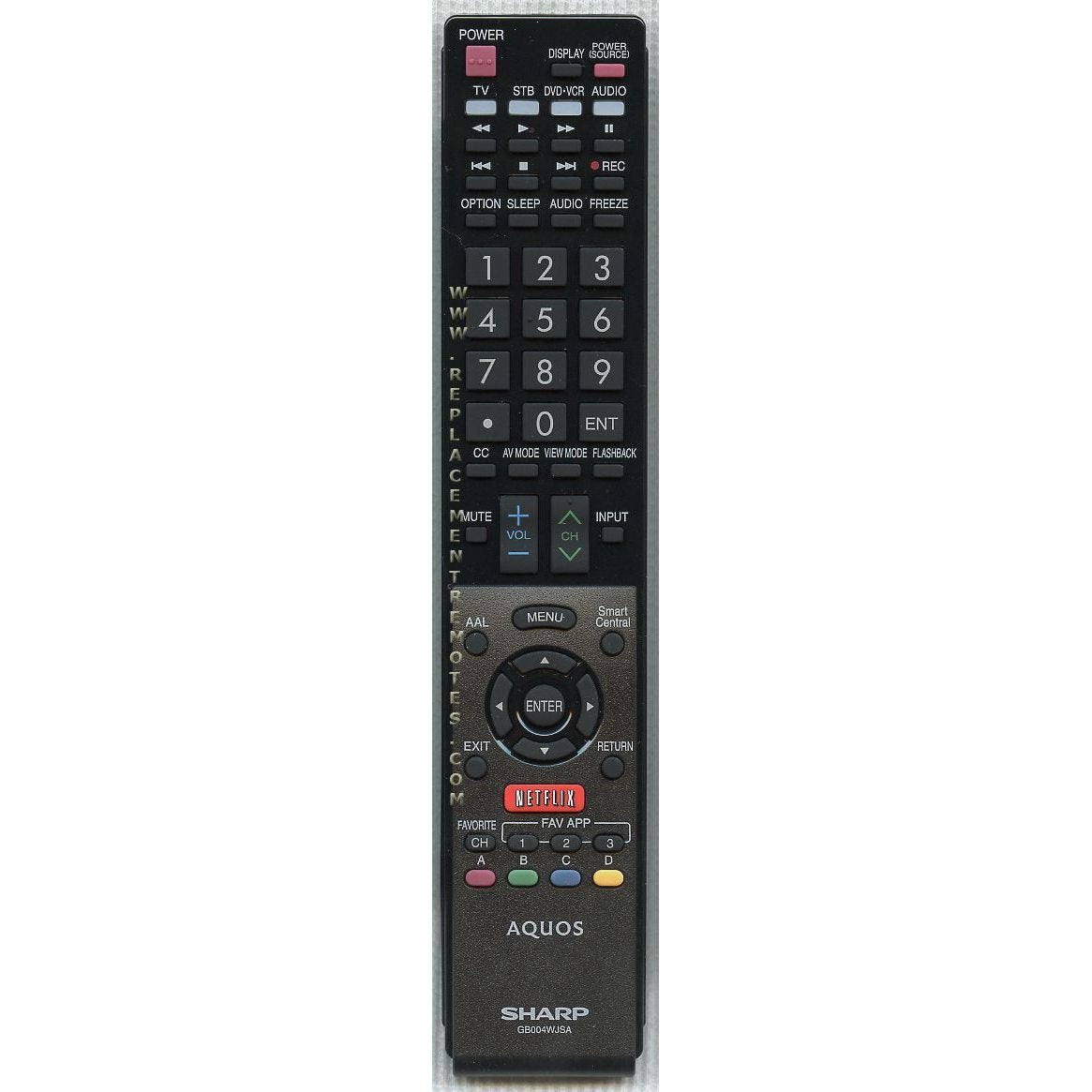 Control remoto para TV Sharp GB004WJSA
