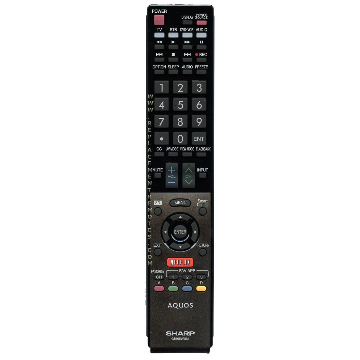 Sharp GB105WJSA TV Remote Control
