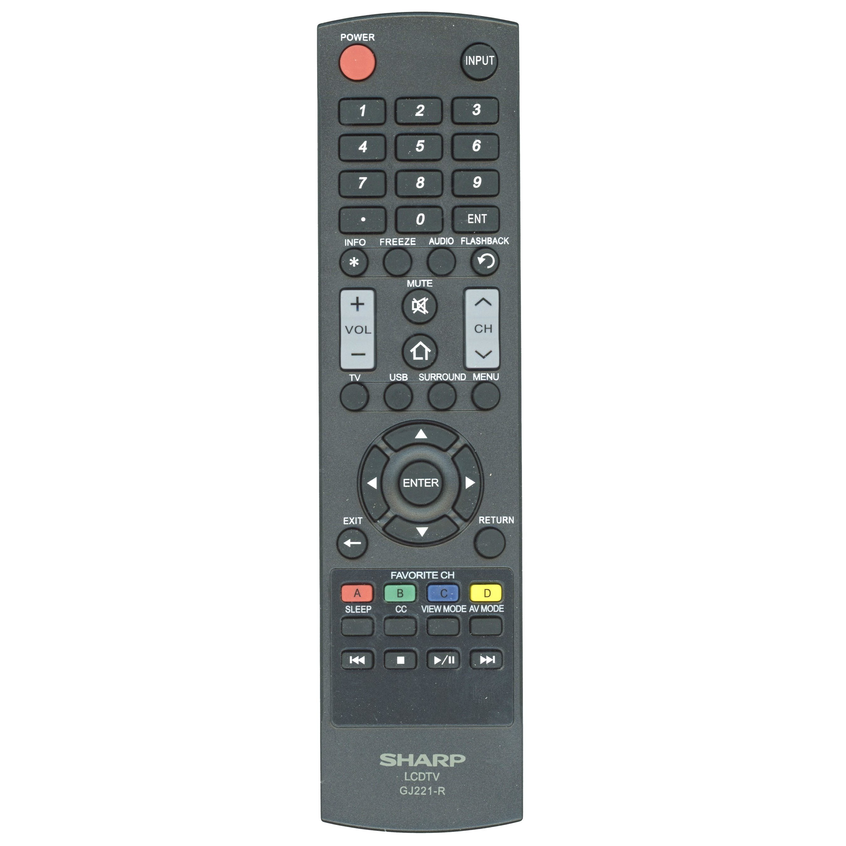 Control remoto para televisor Sharp GJ221R