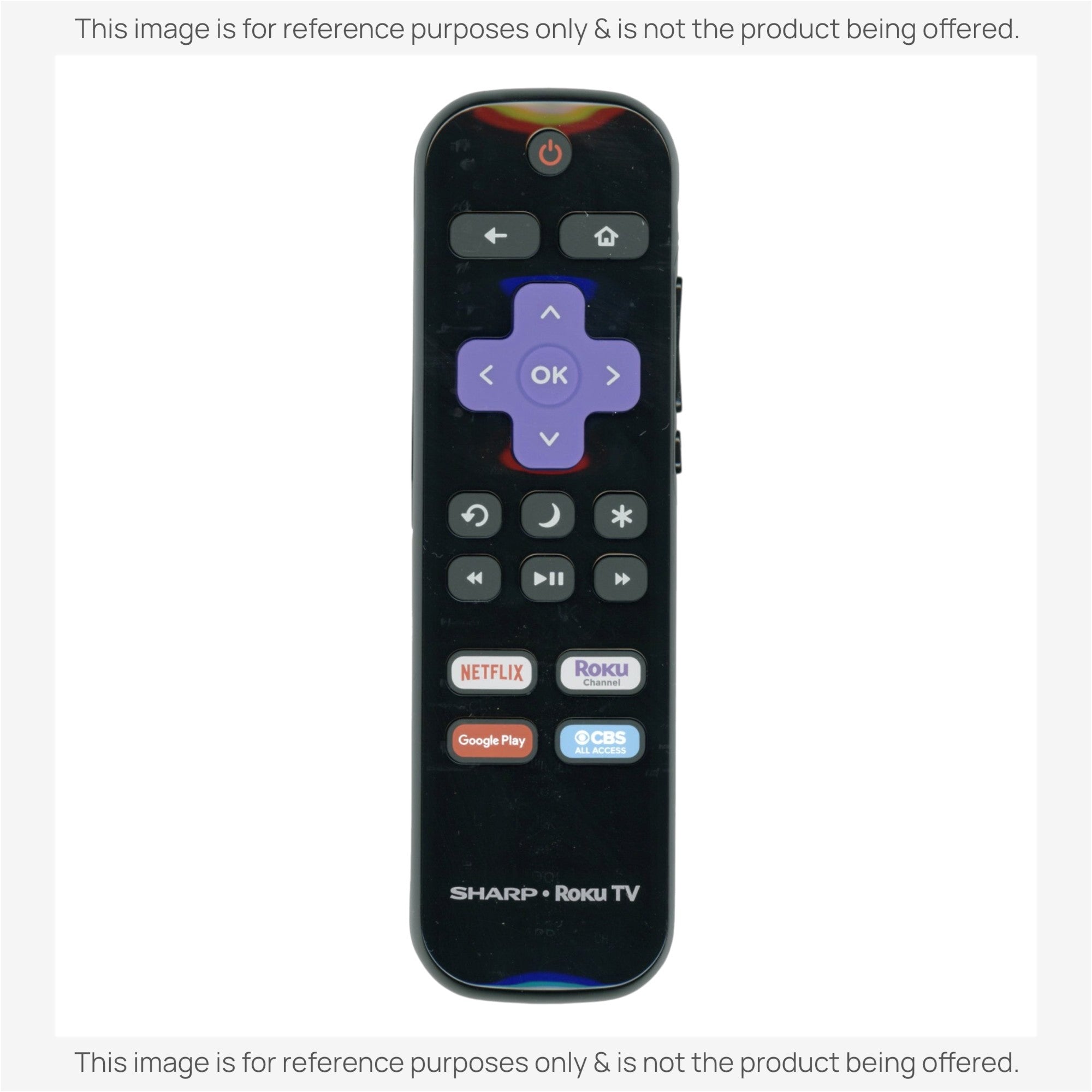 Télécommande de téléviseur Sharp LC-RCRCA-21 ROKU | Canada | Netflix | Chaîne Roku | Google Play | CBS - LCRCRCA21