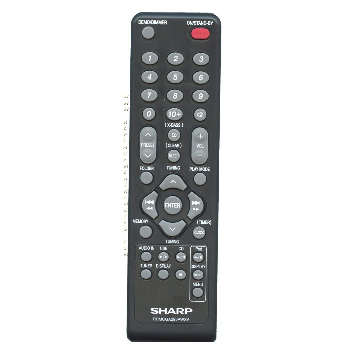 Télécommande audio Sharp RRMCGA293AWSA