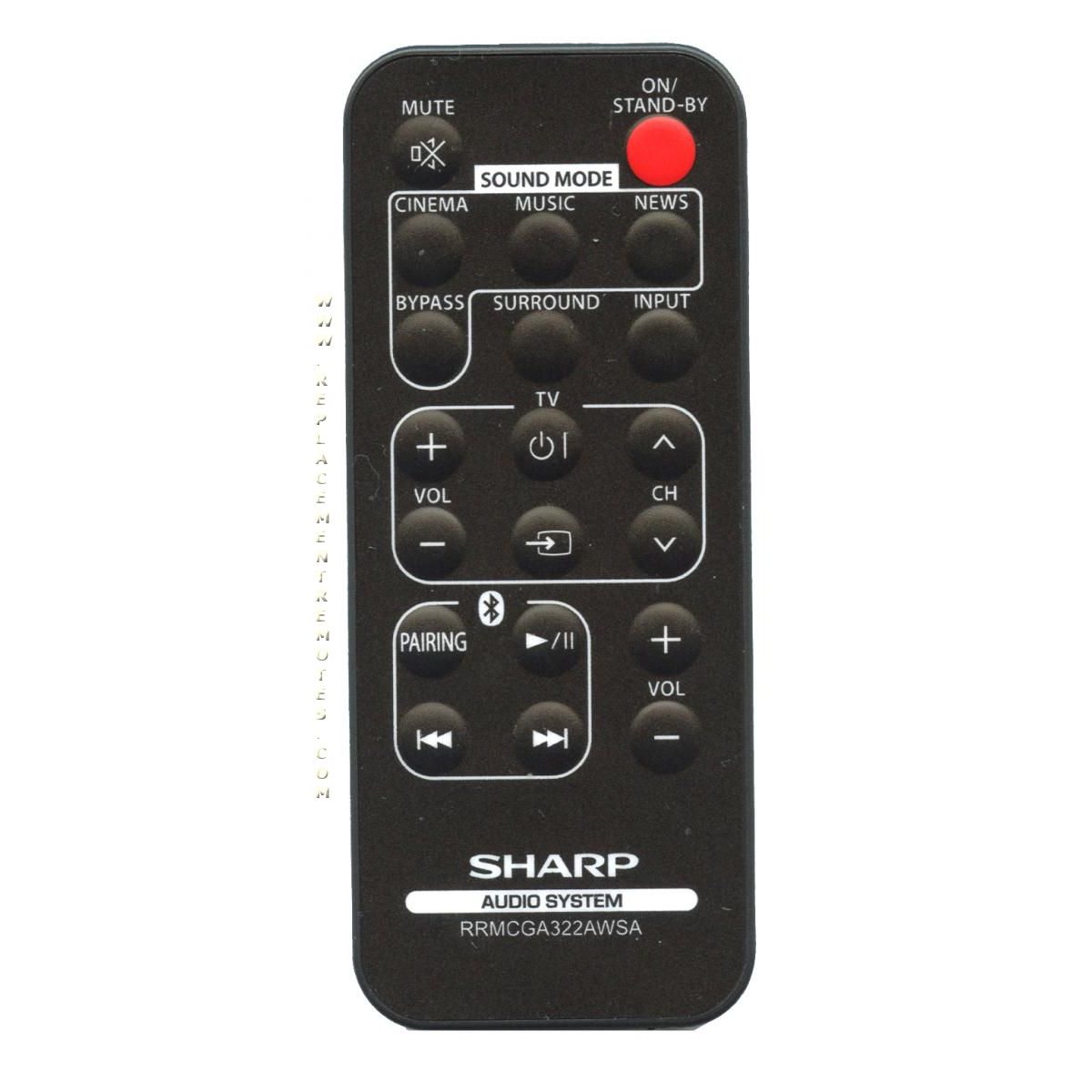 Télécommande audio Sharp RRMCGA322AW02