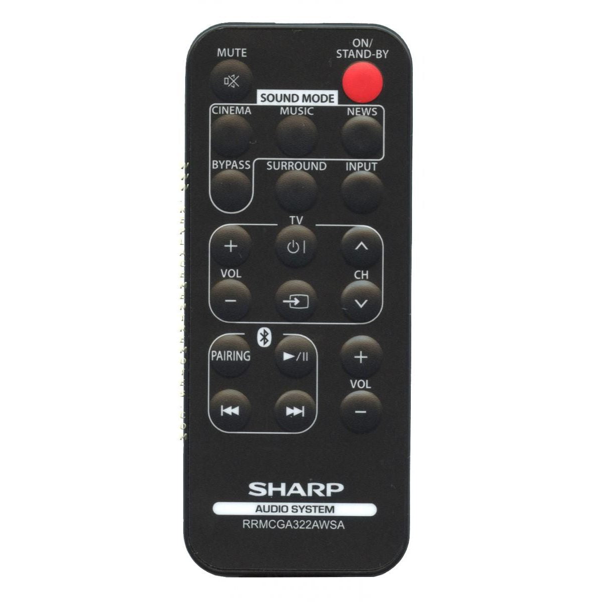 Control remoto de audio Sharp RRMCGA322AWSA