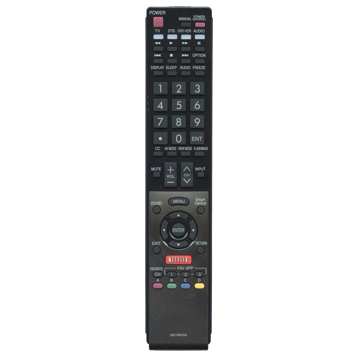 Télécommande pour téléviseur Sharp GB118WJSA
