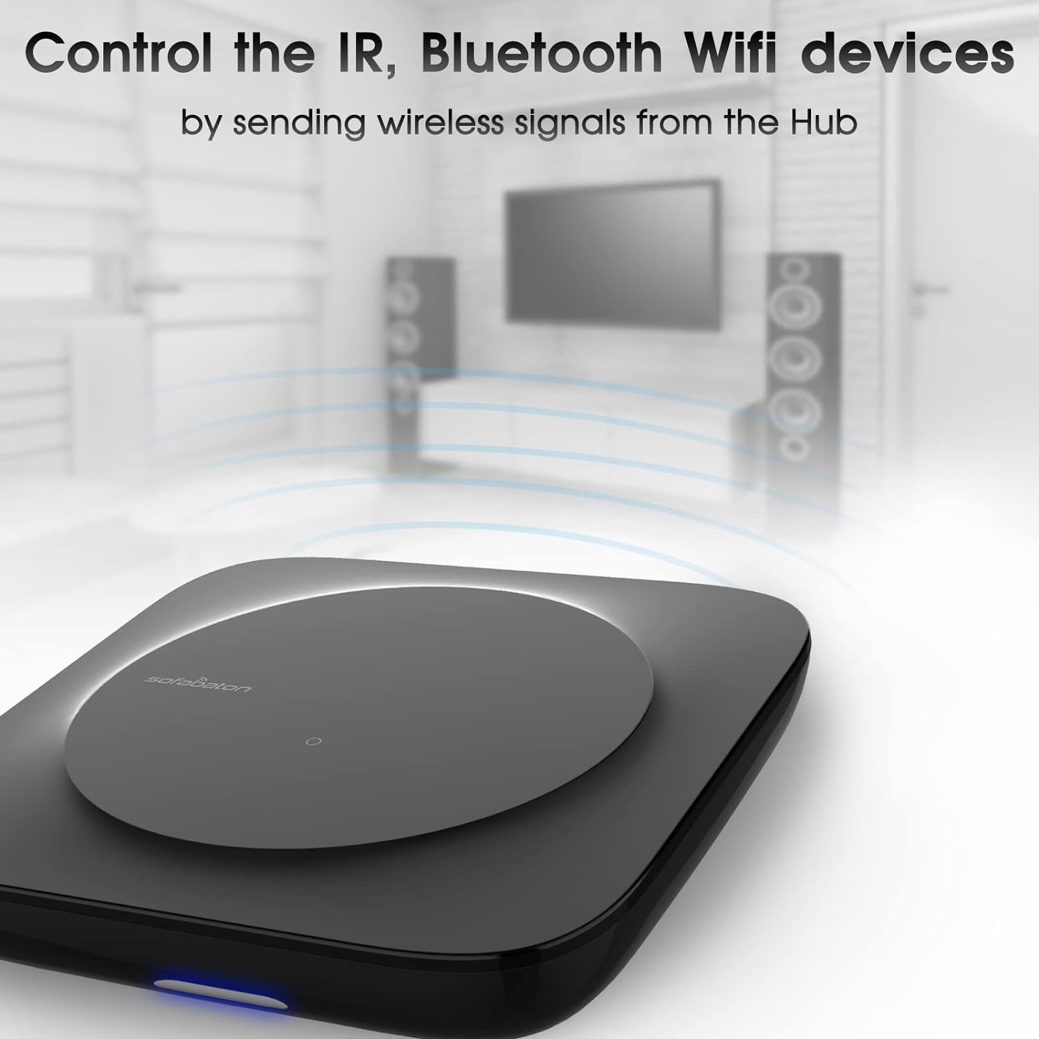 SofaBaton X1 con concentrador y control remoto inteligente con aplicación y funciones de un solo toque, compatible con Alexa y control remoto universal avanzado.