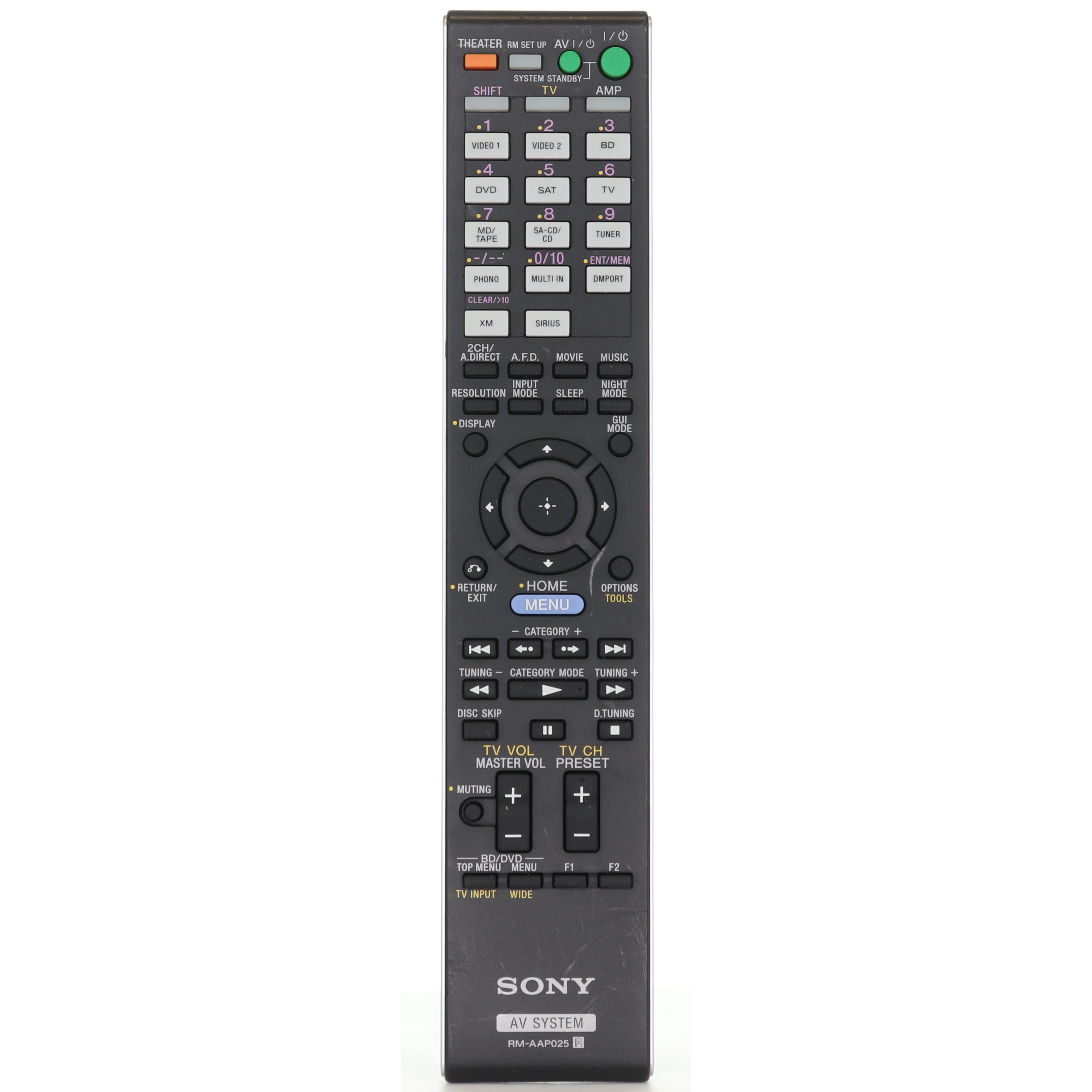 Sony RM-AAP025 Receiver Remote Control - RMAAP025