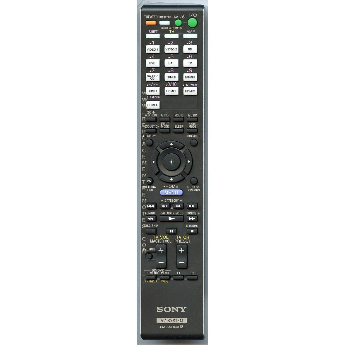 Sony RM-AAP040 Multi Channel A/V Receiver Remote Control - 148786411 - RMAAP040