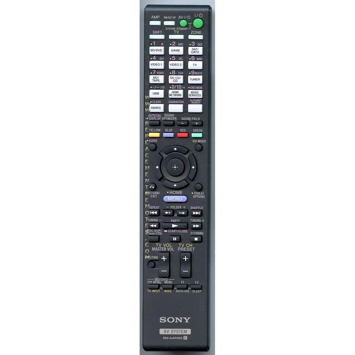 Sony RM-AAP063 Receiver Remote Control - RMAAP063