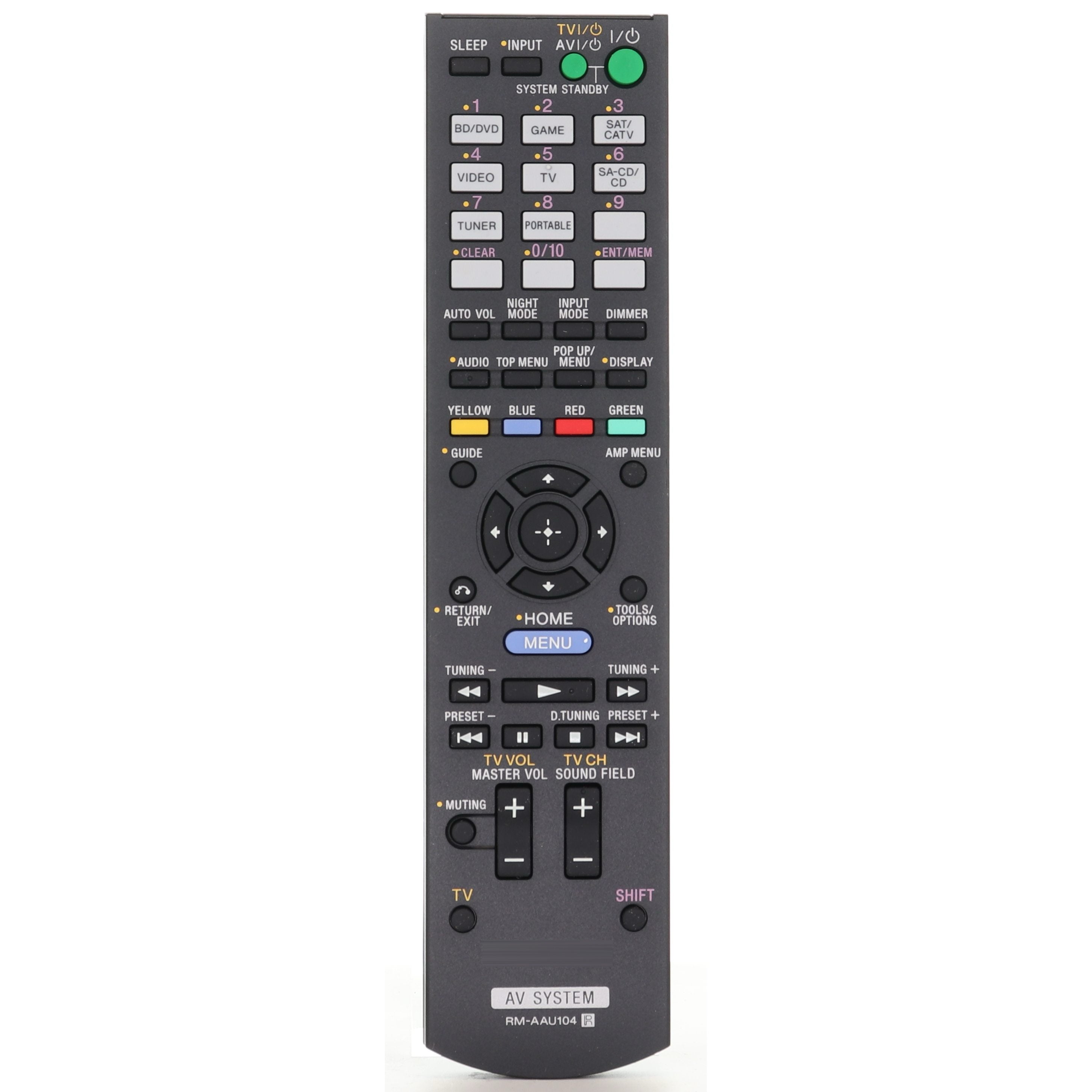 Sony RM-AAU104 A/V Receiver Remote Control For STRDH520 - 1-489-343-11