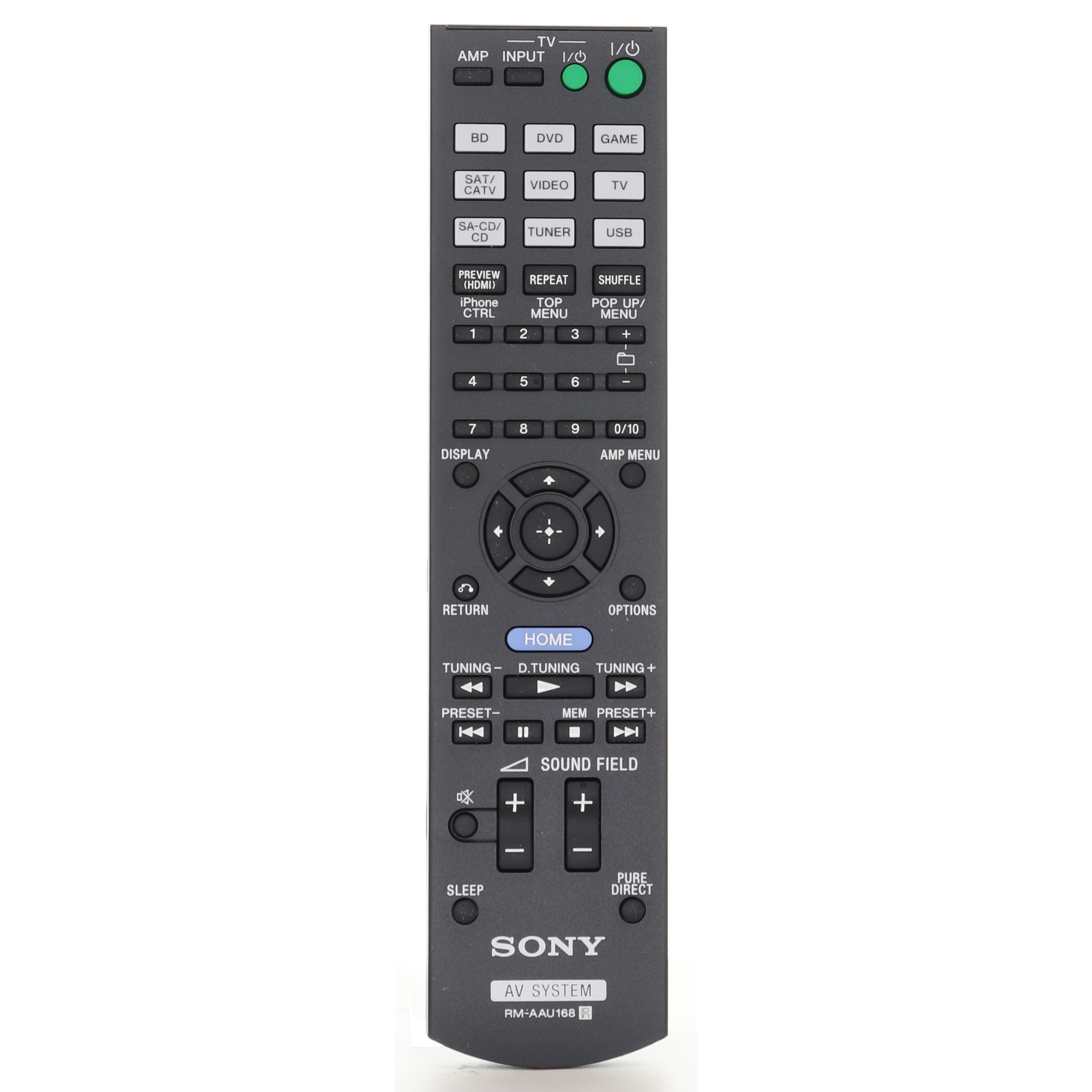 Sony RM-AAU168 Multi Channel AV Receiver Remote Control - 149204911 - RMAAU168