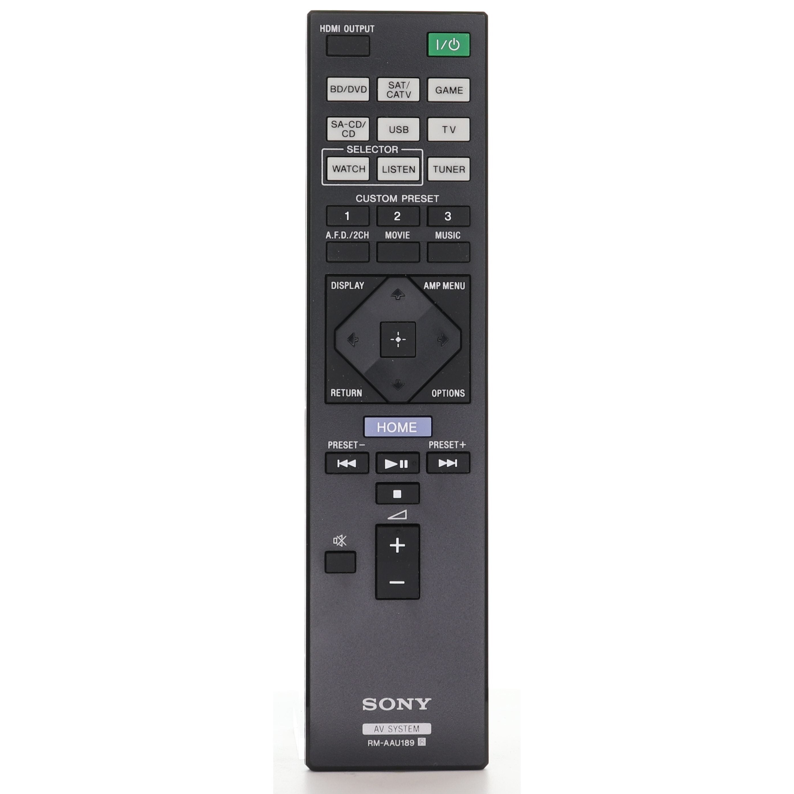 Télécommande du récepteur Sony RMAAU189