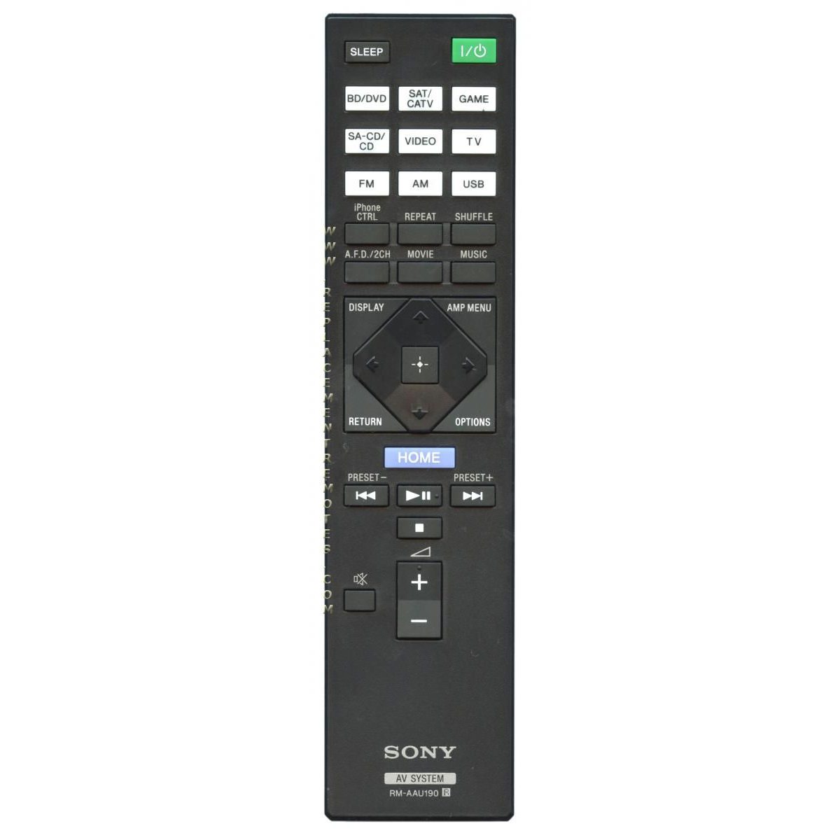 Sony RM-AAU190 Receiver Remote Control - RMAAU190