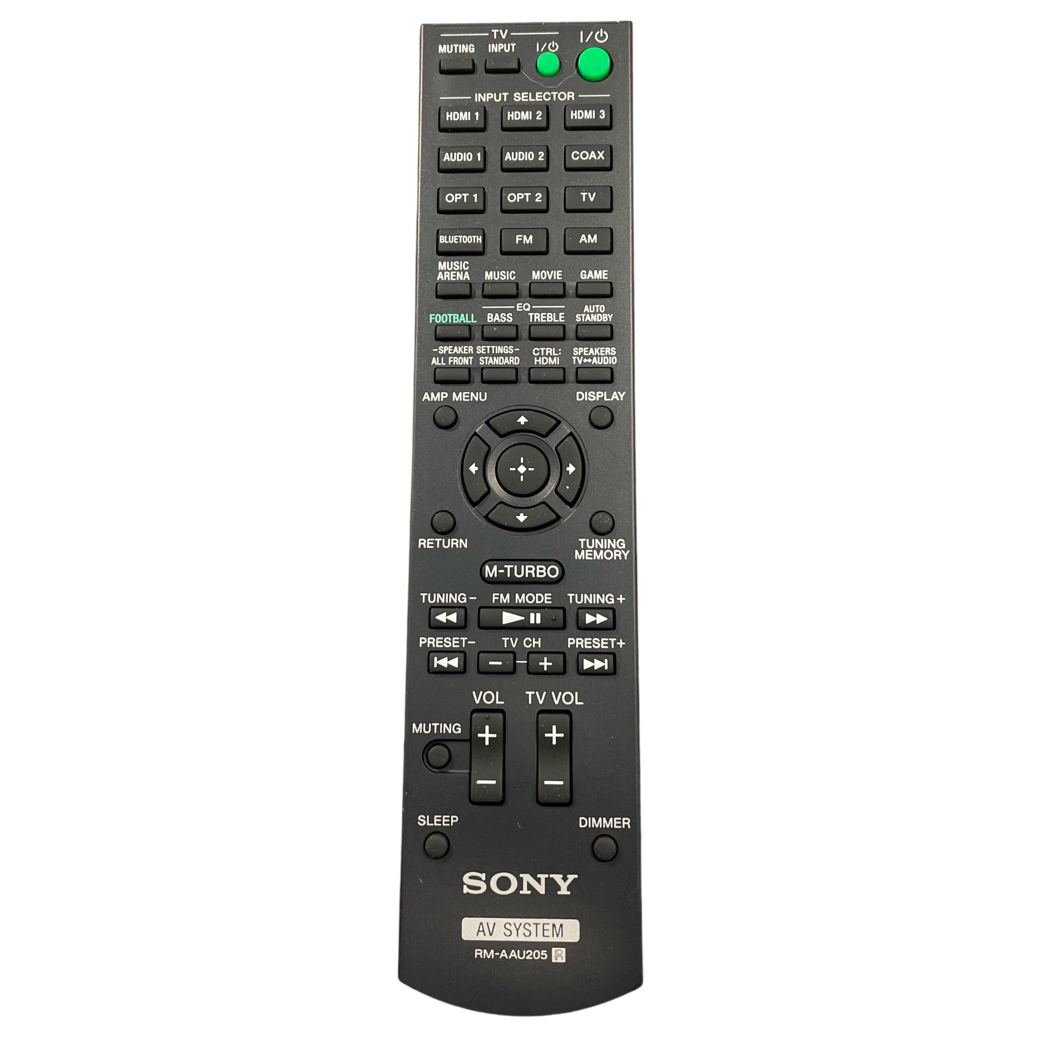 Control remoto del receptor Sony RMAAU205