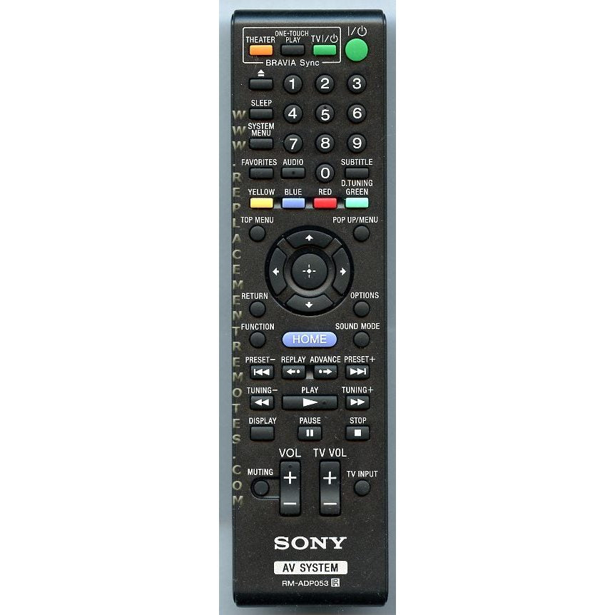 Sony RM-ADP053 Receiver Remote Control - RMADP053