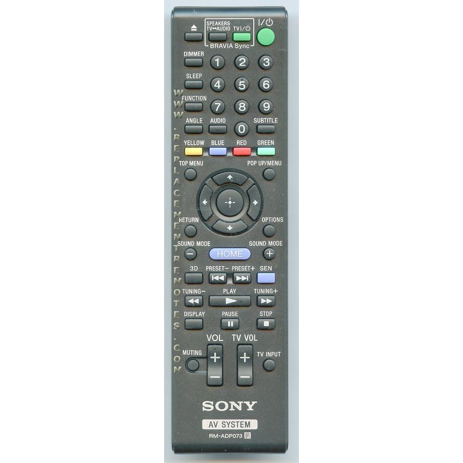 Control remoto del receptor Sony RMADP073