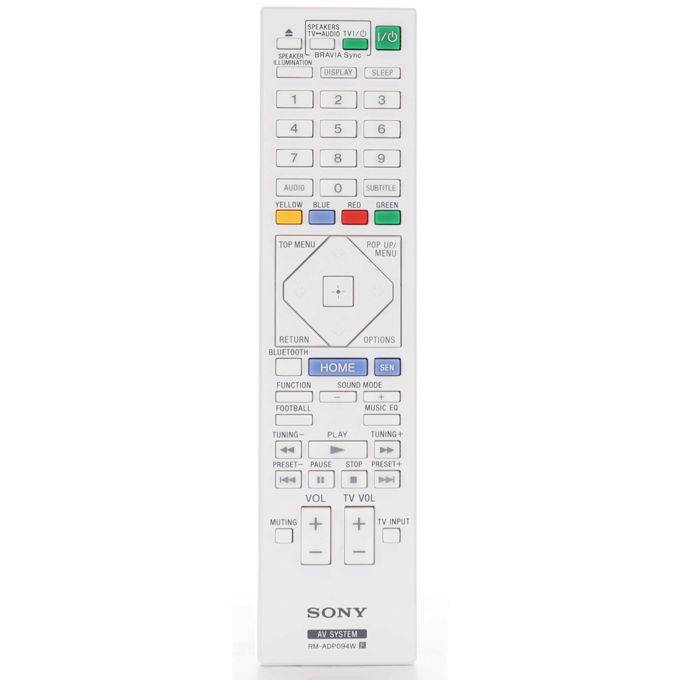 SONY RM-1ADP094W - 149197111 A/V SYSTEM Remote Control - RM1ADP094W