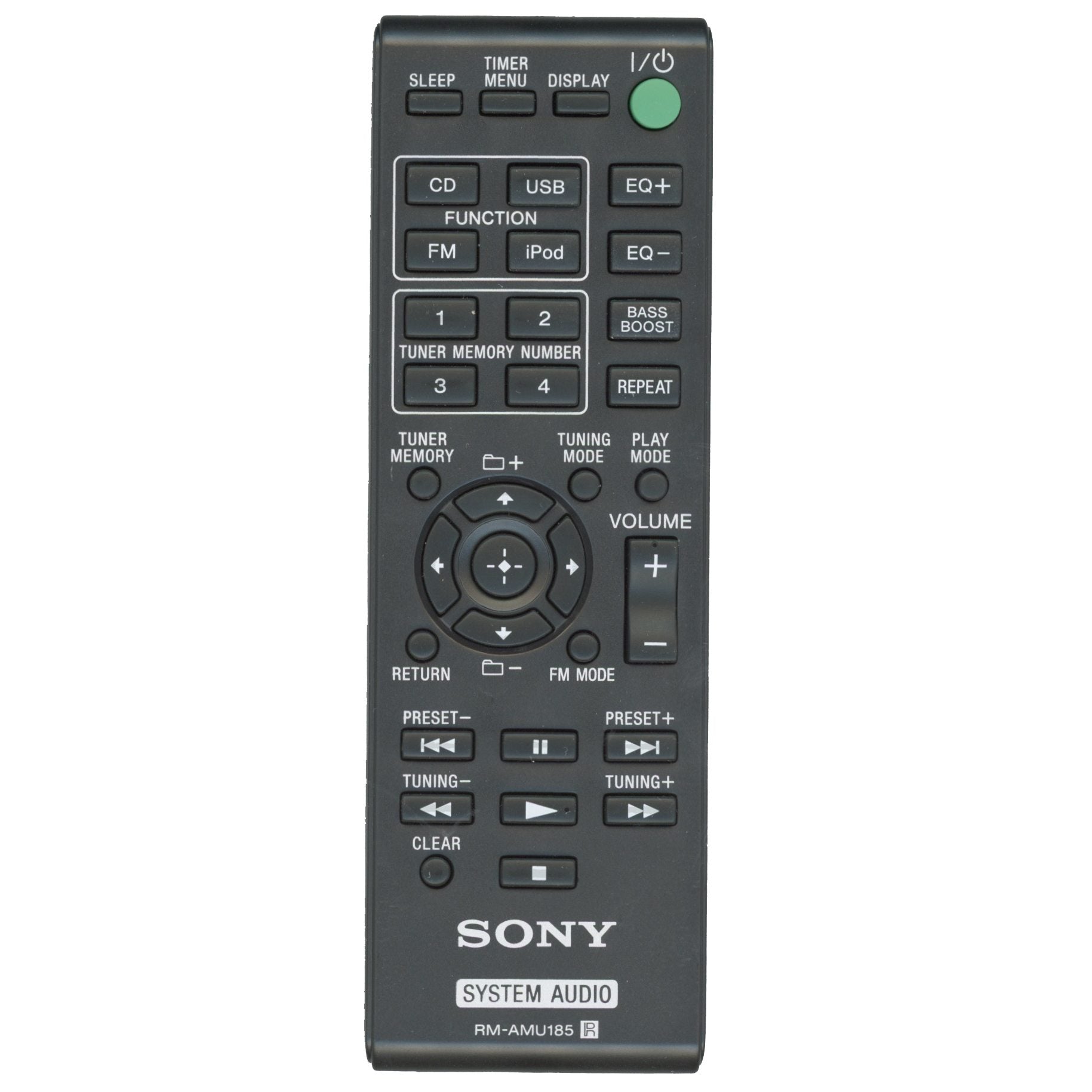 Sony RM-AMU185 Bookshelf System Audio Remote Control - A-1970-520-A