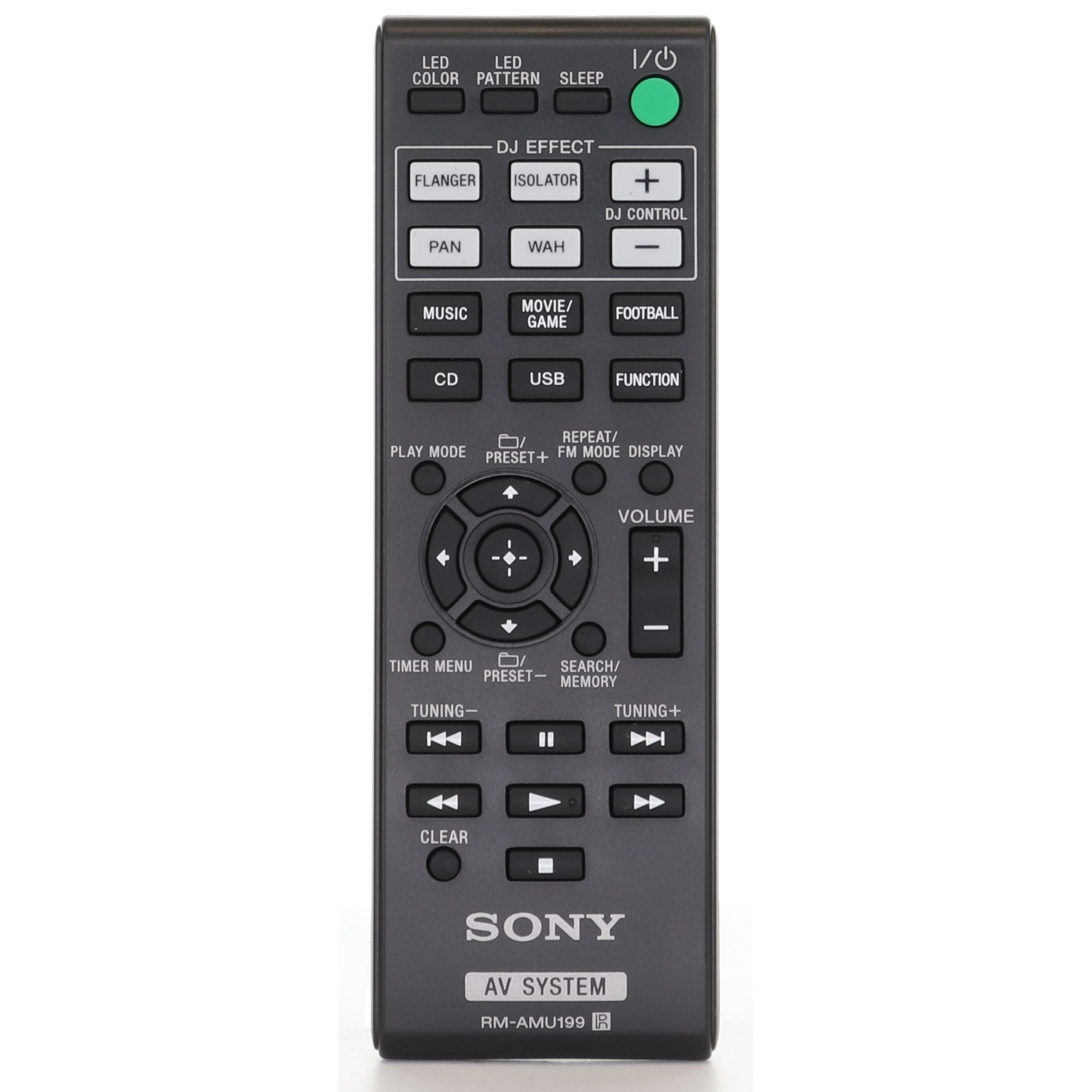Sony RM-AMU199 Receiver Remote Control - RMAMU199