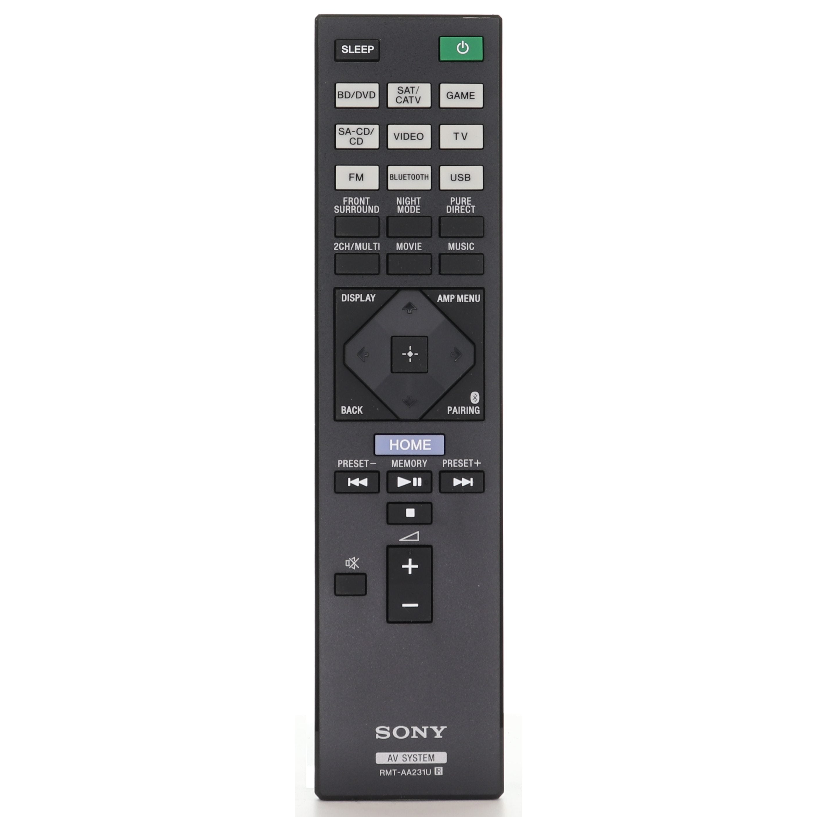 Télécommande du récepteur Sony RMTAA231U