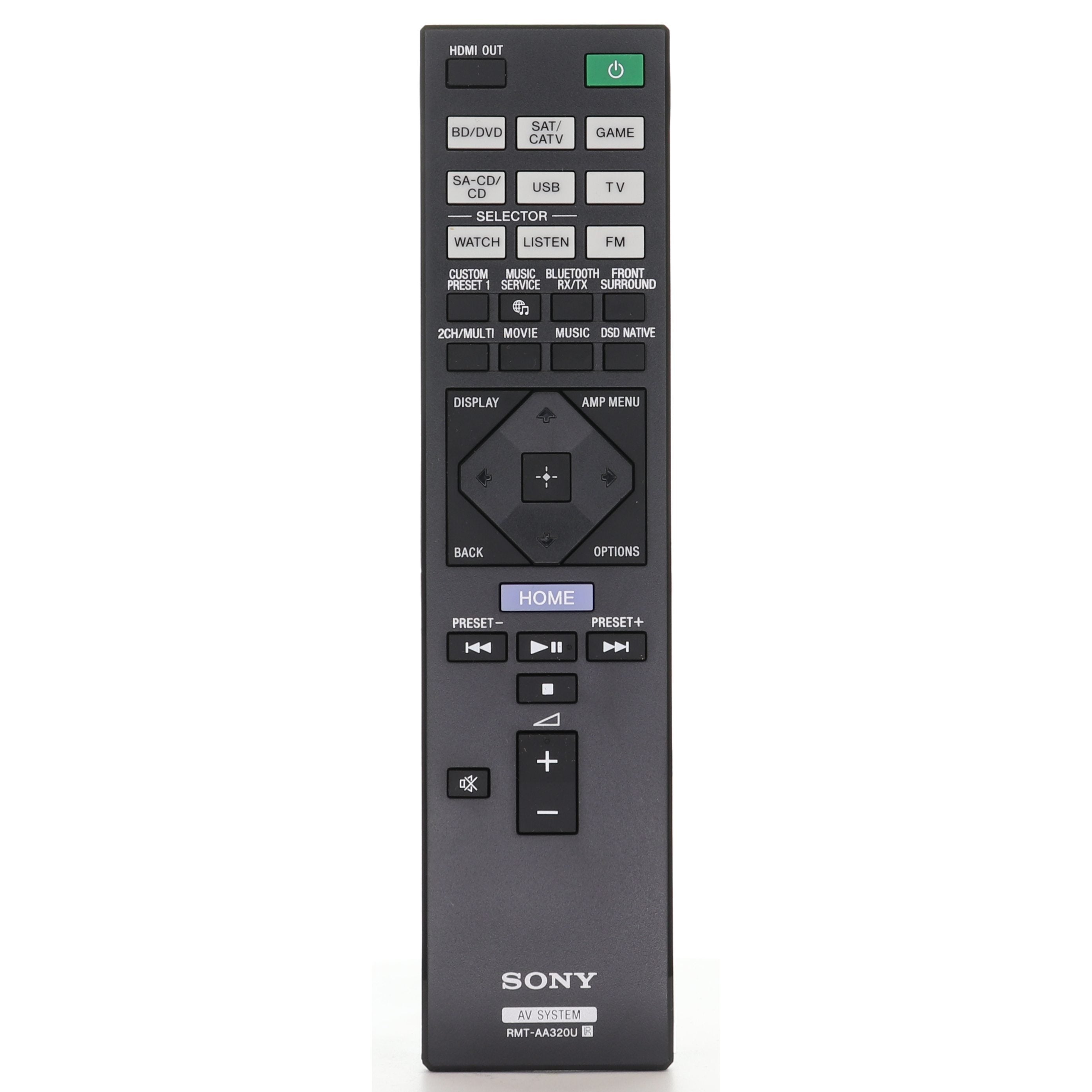 Télécommande du récepteur Sony RMTAA320U