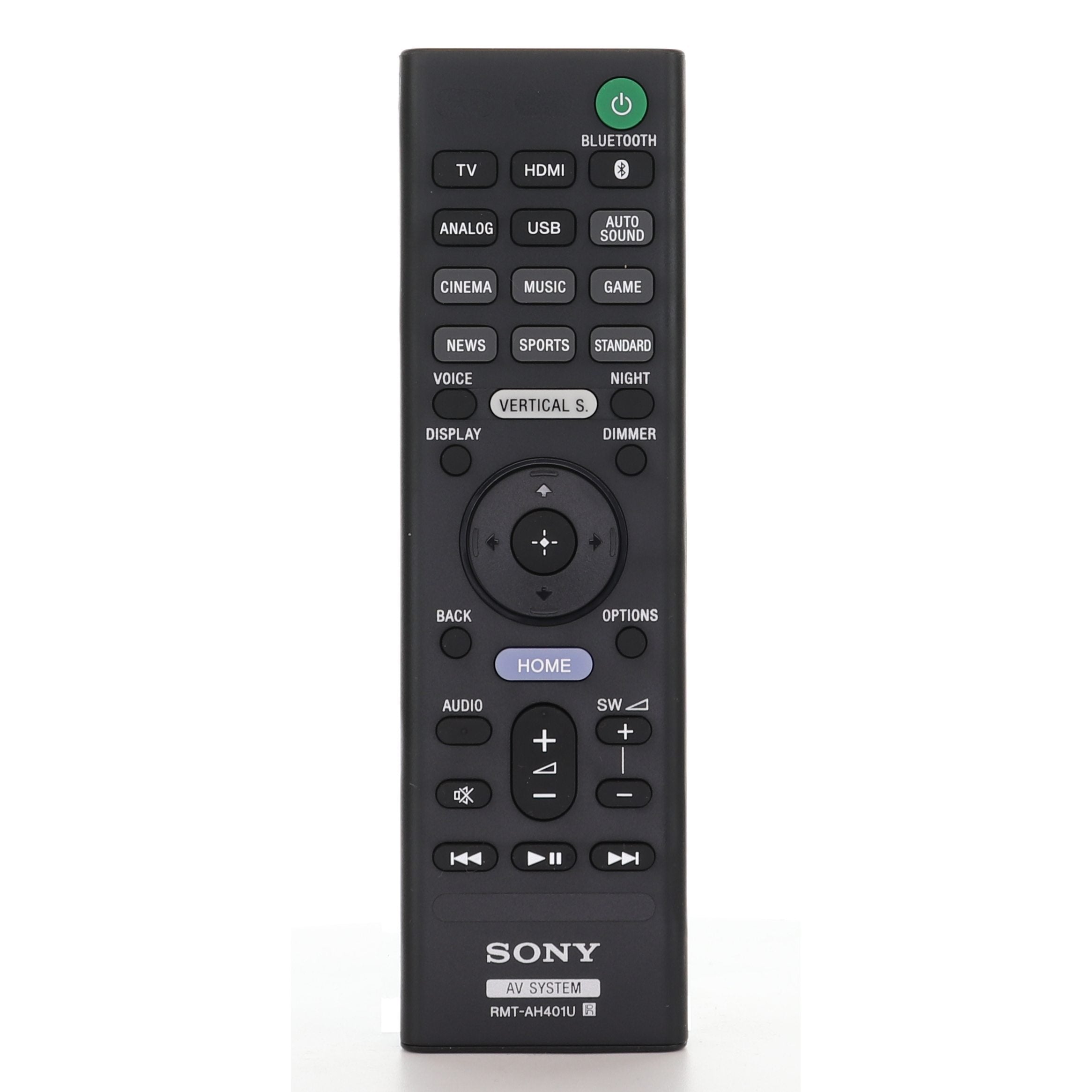 Sony remote control on a white background