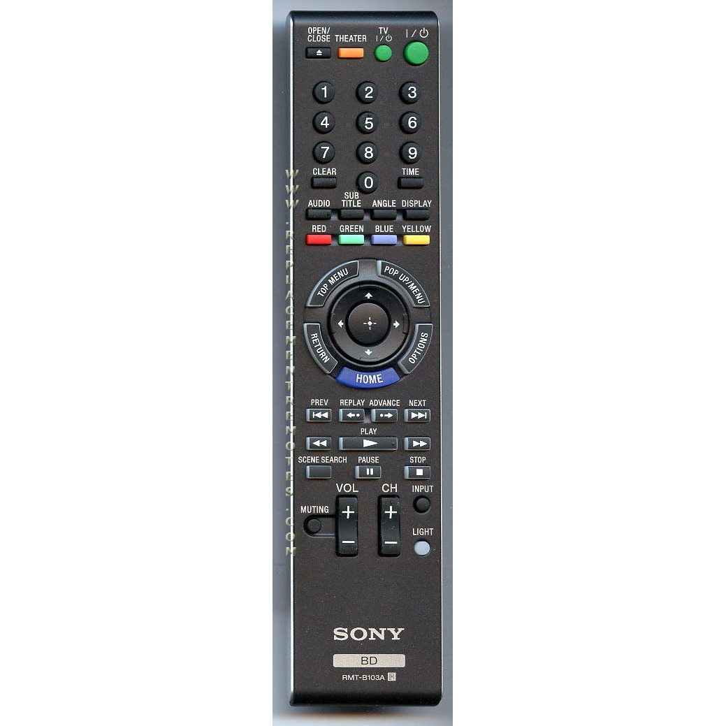 Control remoto Sony RMTB103A para Blu-ray