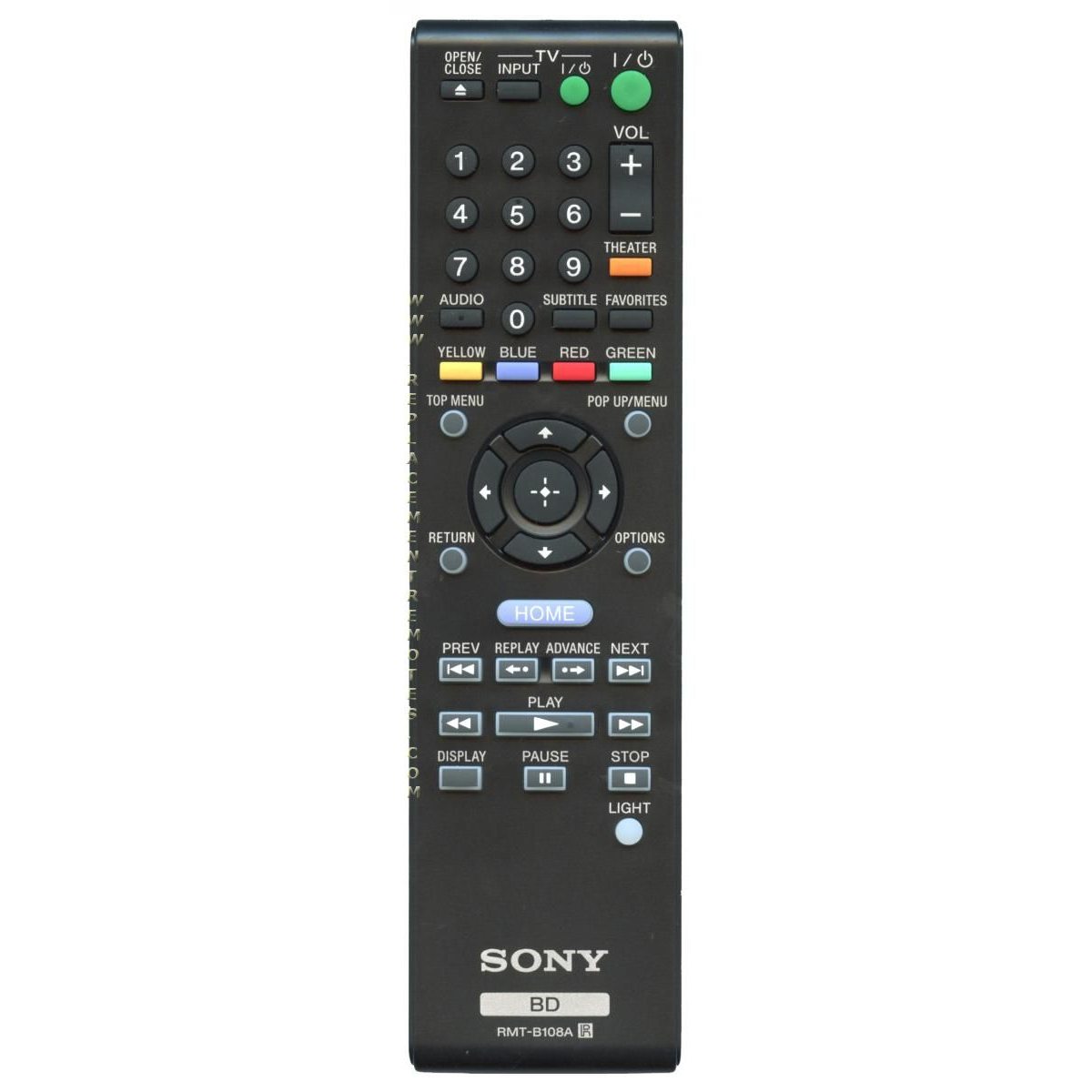 Control remoto Sony RMTB108A para Blu-ray