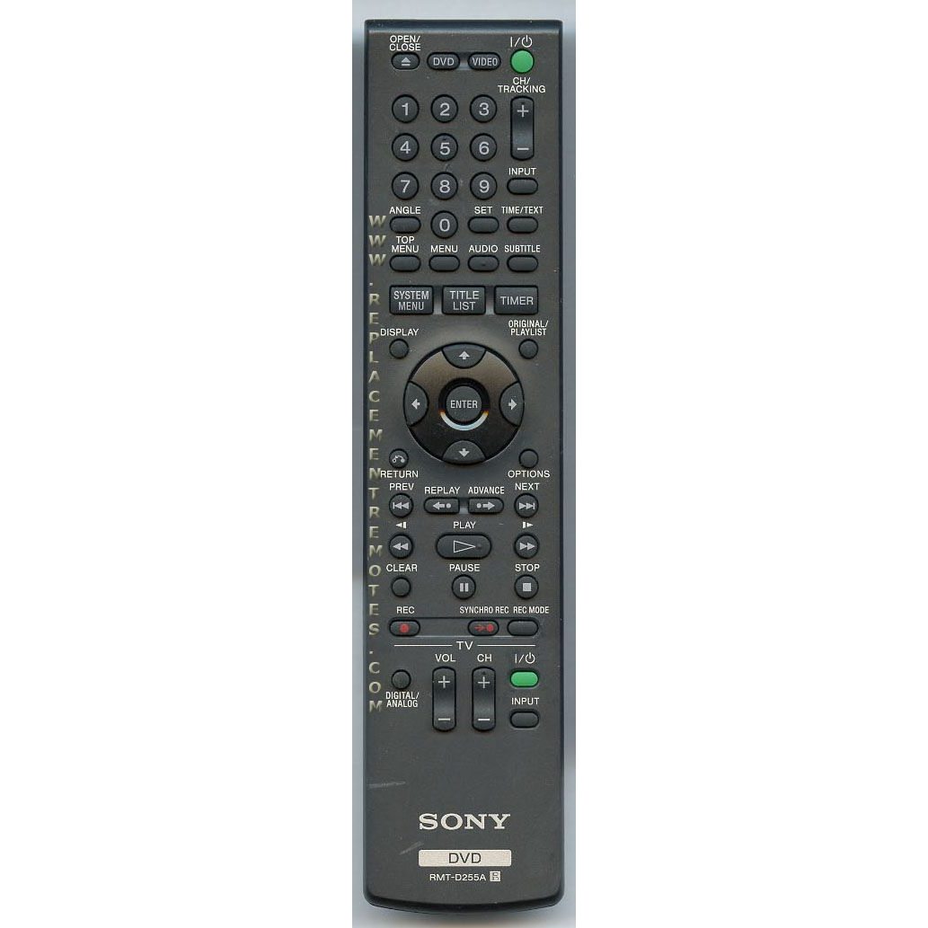Control remoto para DVD/VCR Sony RMTD255A