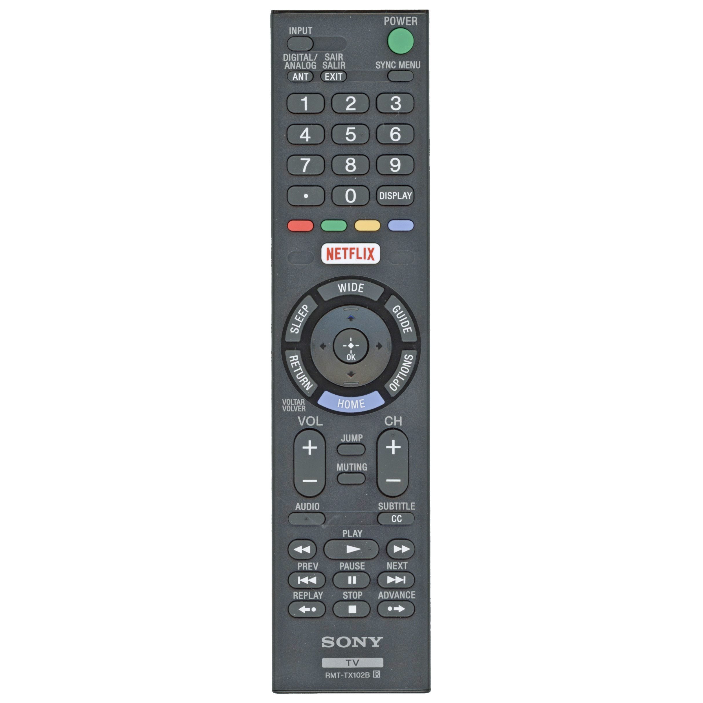 Control remoto para televisor Sony RMTTX102B
