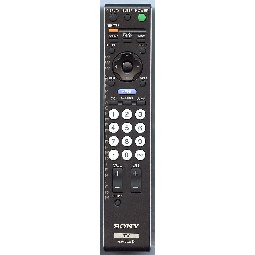 Control remoto para televisor Sony RMYD026