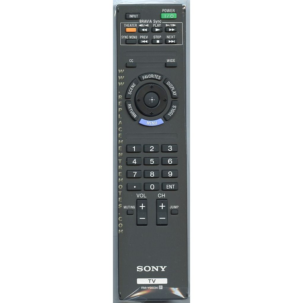 Sony RM-YD034 TV Remote Control - RMYD034