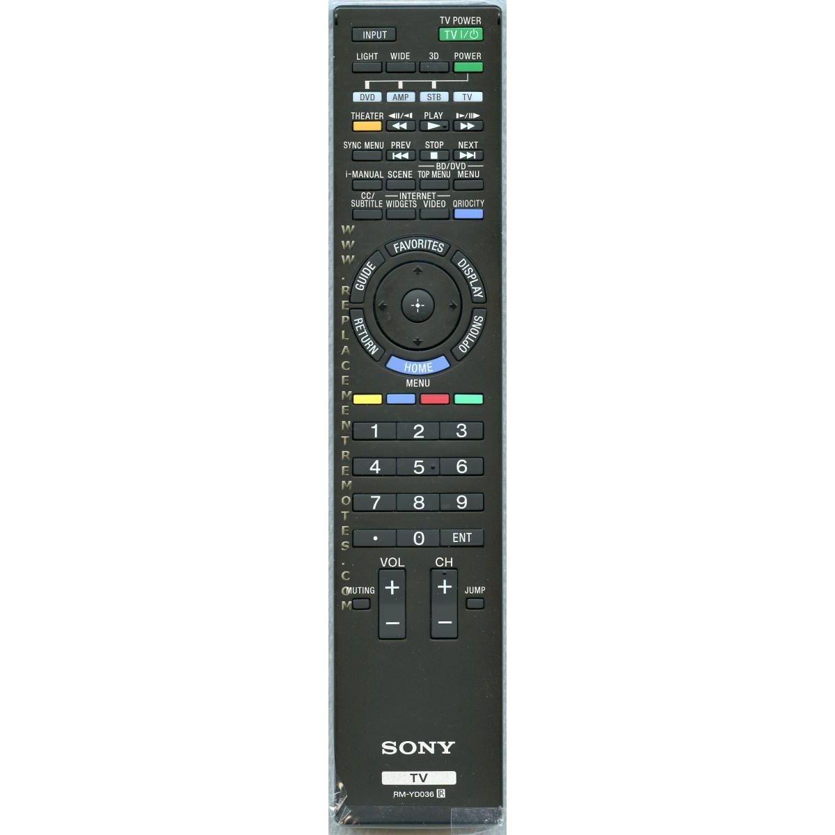 Sony RM-YD036 TV Remote Control - RMYD036