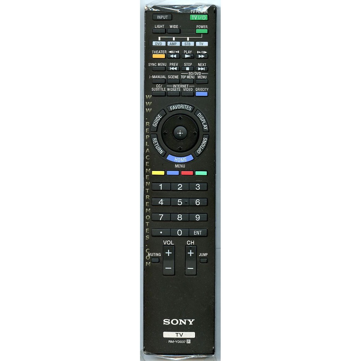 Control remoto para televisor Sony RMYD037