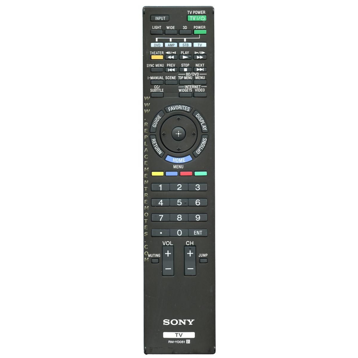 Sony RM-YD051 TV Remote Control - RMYD051