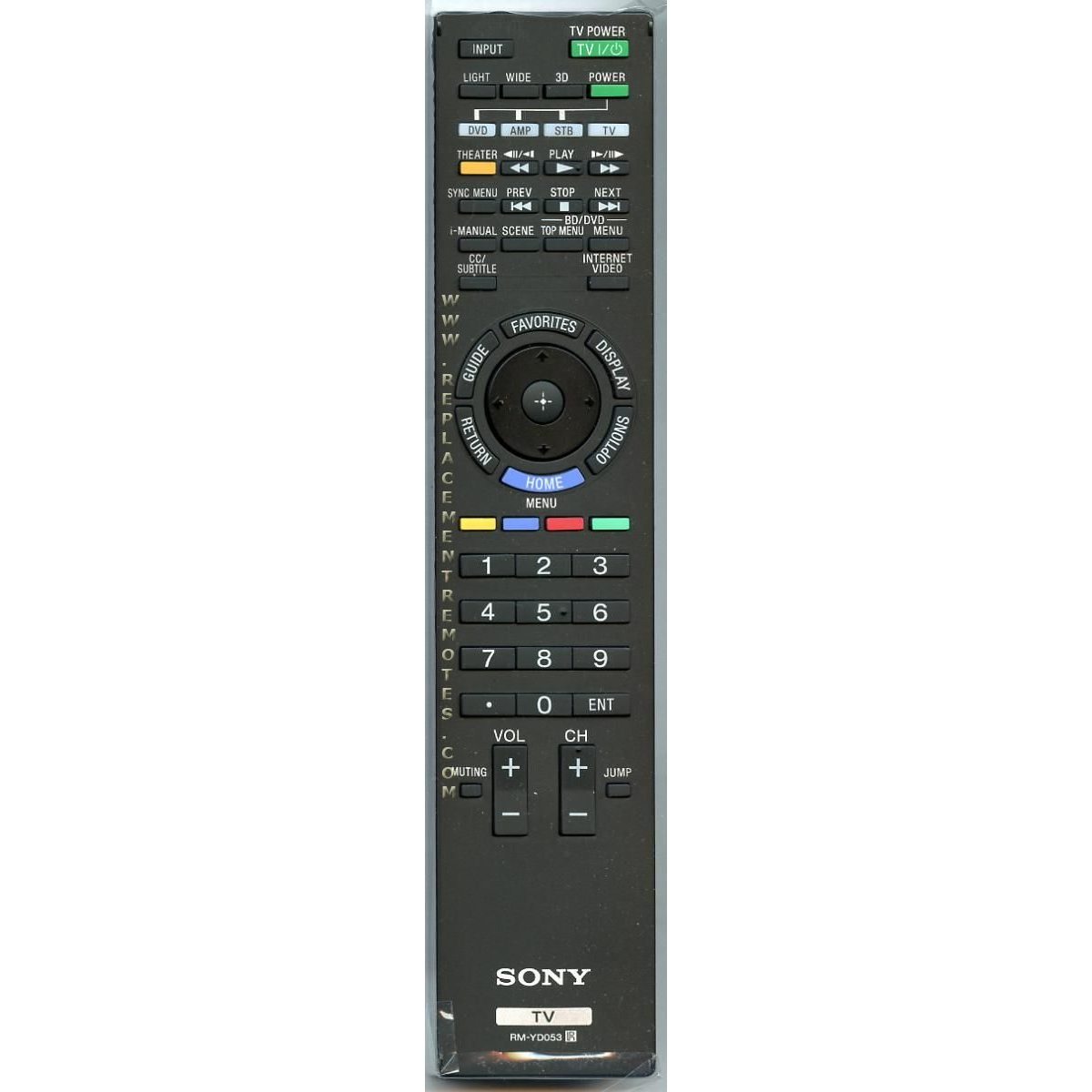 Sony RM-YD053 TV Remote Control - RMYD053