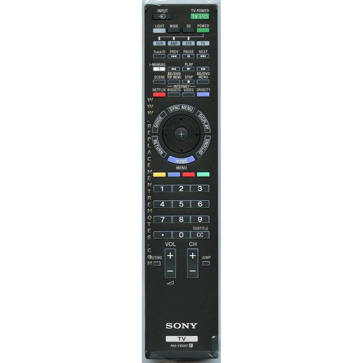 Télécommande pour téléviseur Sony RMYD057