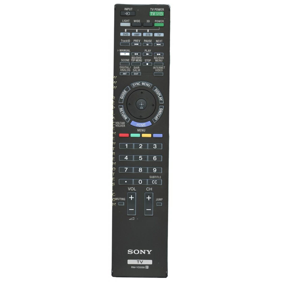 Control remoto para televisor Sony RMYD058