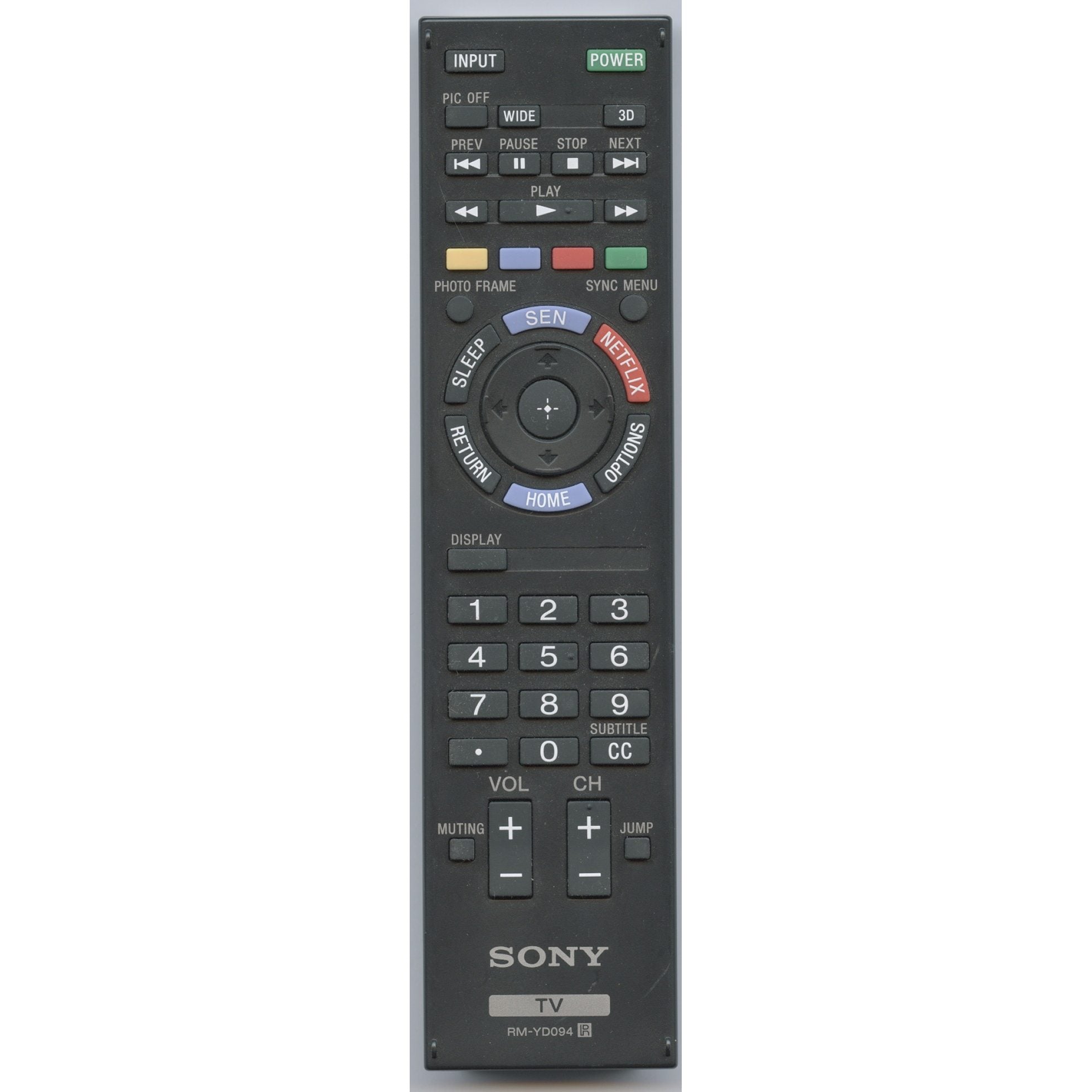 Control remoto para televisor Sony RMYD094