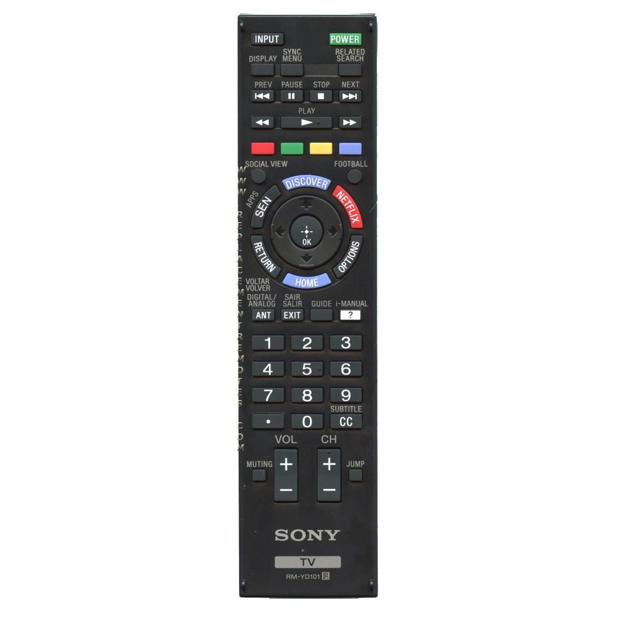Sony RM-YD101 TV Remote Control - RMYD101