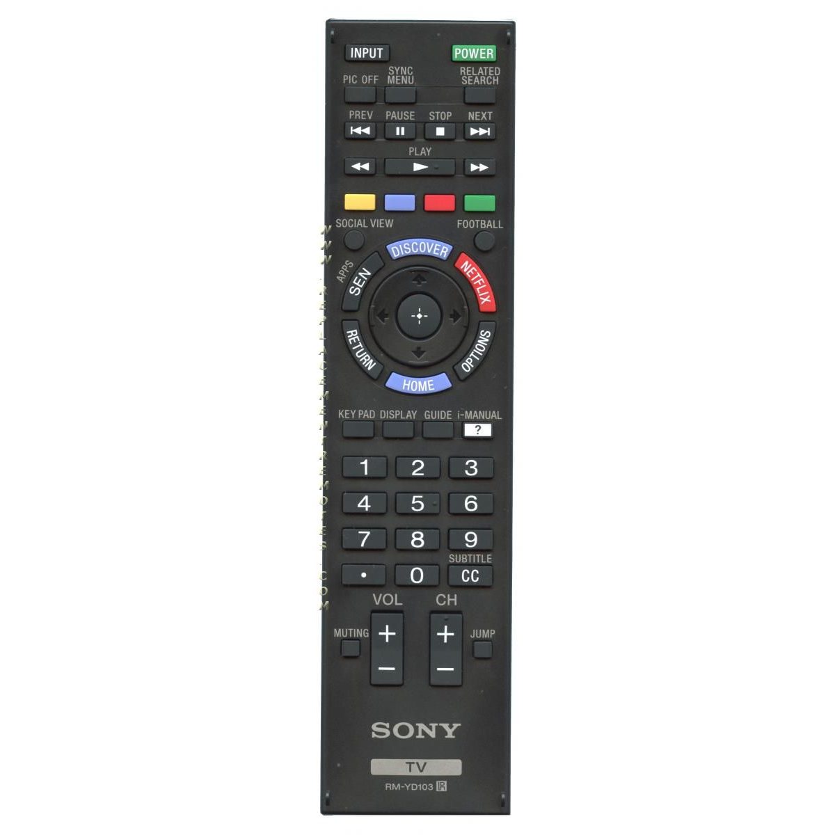 Sony RM-YD103 TV Remote Control - RMYD103