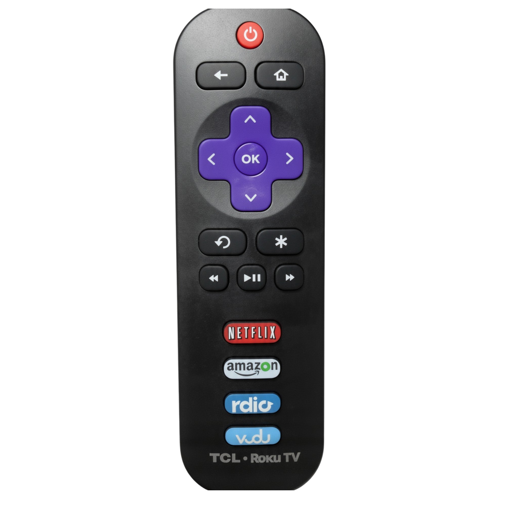 Control remoto infrarrojo para TV TCL RC280 Roku - Netflix, Amazon, Rdio, Vudu - 06-IRPT20-ARC280