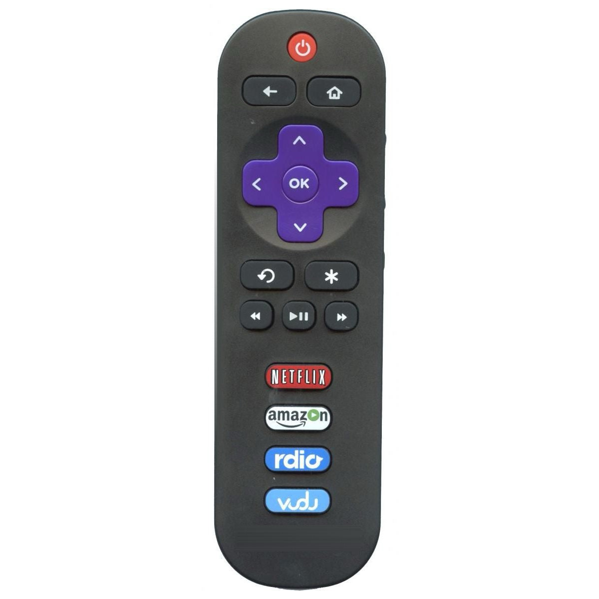 Télécommande Roku TCL RC280 pour téléviseur – Netflix, Amazon, Rdio, Vudu – 06-IRPT20-HRC280
